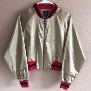 satin vintage oversized bomber jacket